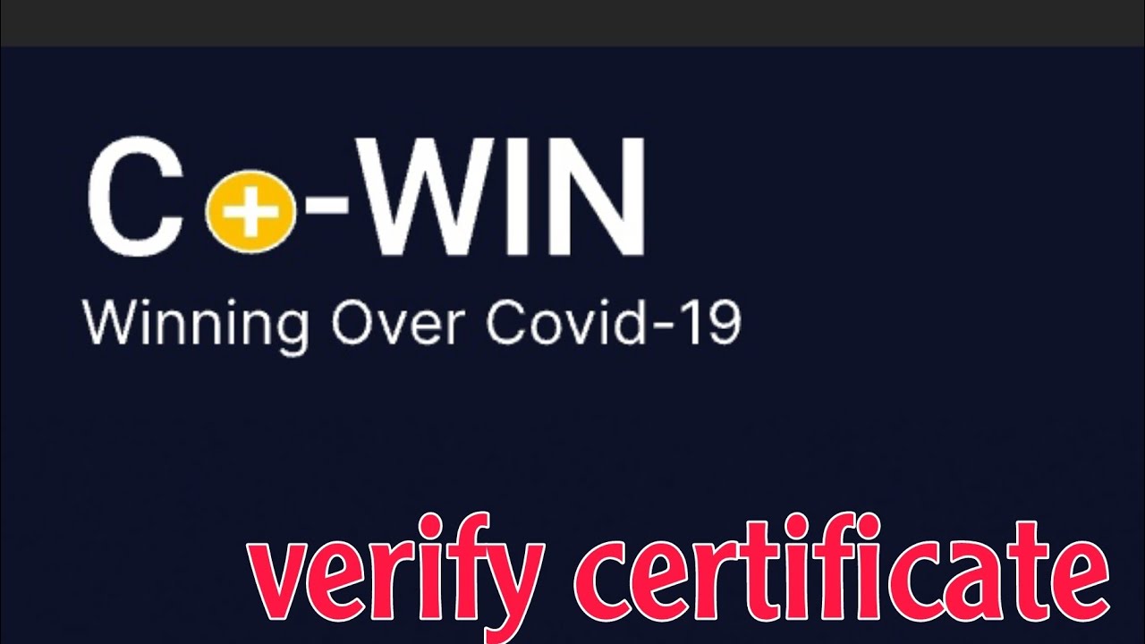 How to verify certificate in cowin app
