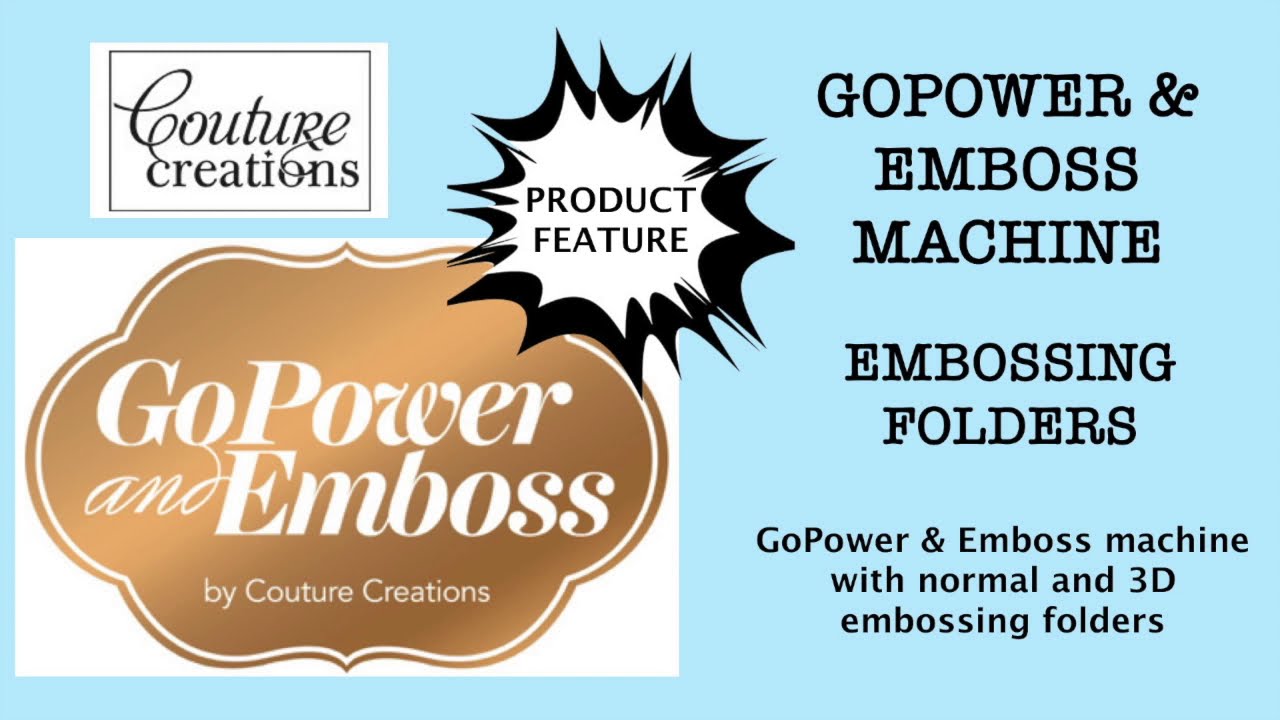 Couture Creations - GOPOWER & EMBOSS machine - Embossing Folders