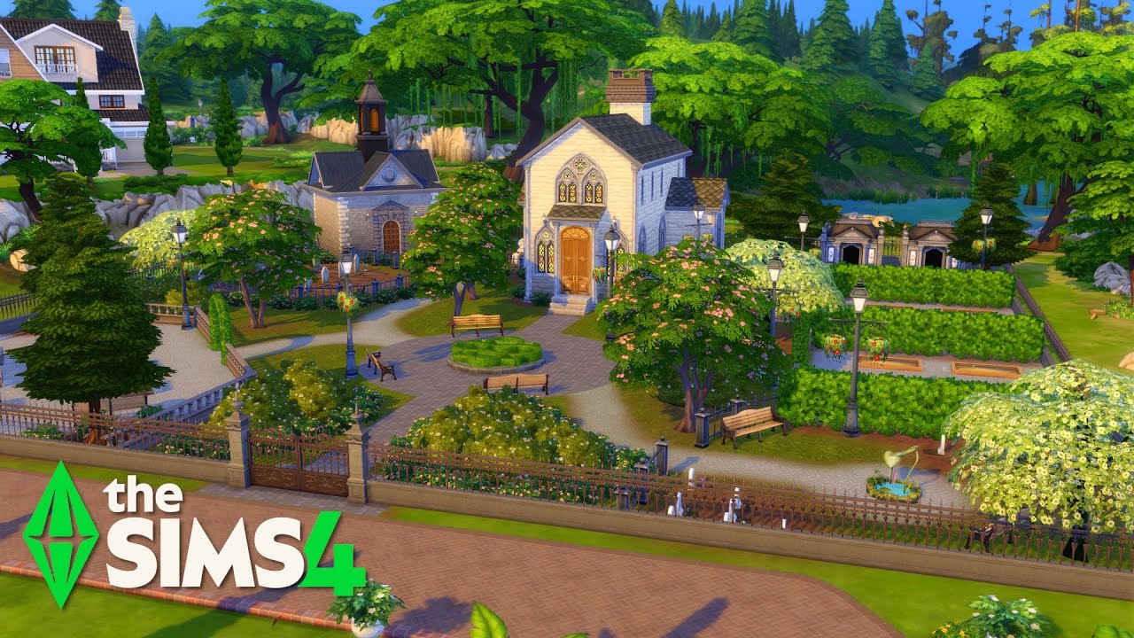 WILLOW CREEK CEMETERY | The Sims 4: Speed build & Save file (NO CC)