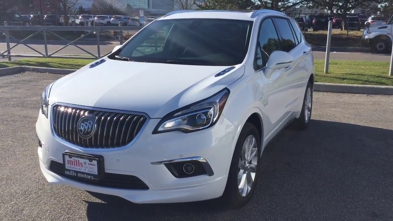All New 2018 Buick Envision AWD Rain Sensing Wipers Handsfree Hatch White Oshawa ON Stock #180287