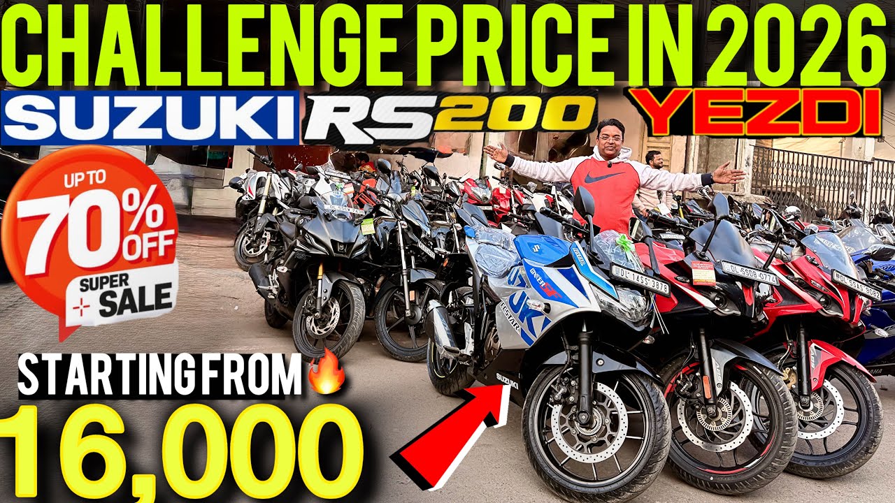 Second hand Bike in Delhi Under ₹16,000 To 20,000 Suzuki Gixxer 250 Bajaj Pulser RS200 R15 MT15 KTM?