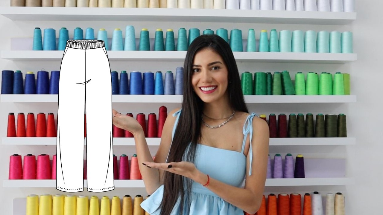 DIY Costura: tu primer Pantalón Palazzo, ideal para telas planas y looks elegantes ✨ patrones en pdf