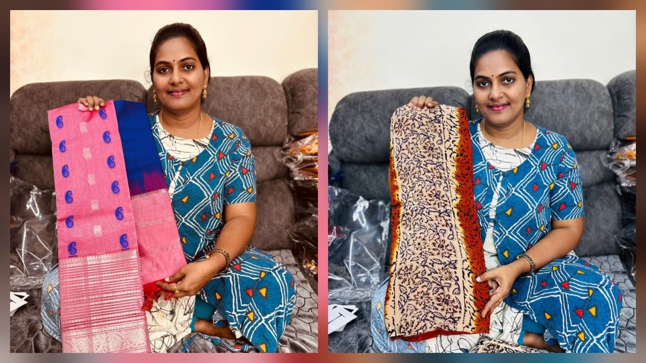 Mangalagiri Pattu Kanchi Cotton n Georgette Dress  Materials || Akki Latest Collections ||