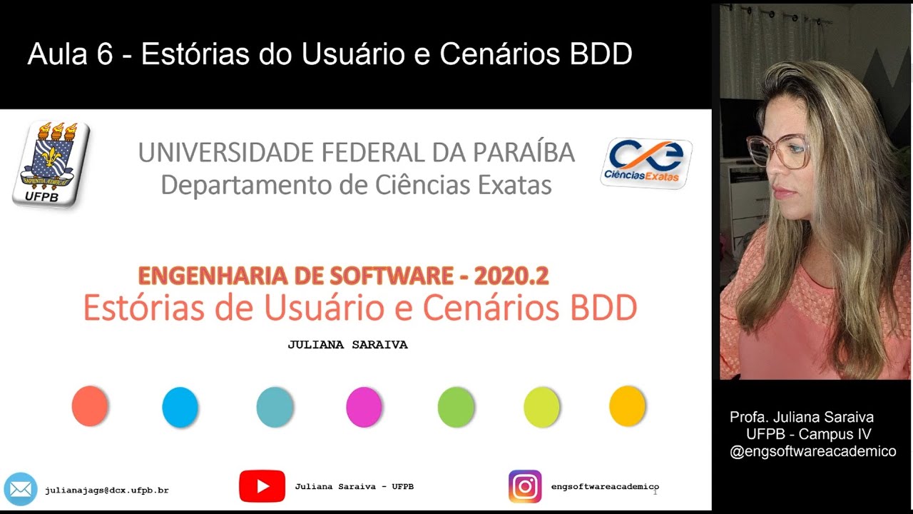 ENGENHARIA DE SOFTWARE - AULA 06. Estórias de Usuário e Cenário BDD