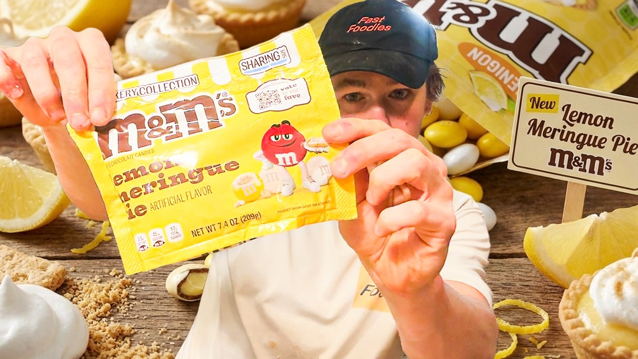 🍋🍬 Обзор нового лимонного меренгового пирога с M&M’s | Необычный кисло-сладкий конфетный сюрприз?...