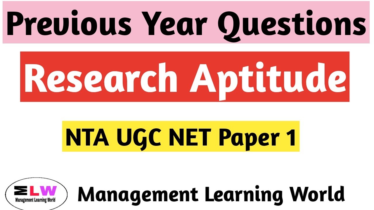 Research Aptitude Previous year questions || UGC NET Paper 1