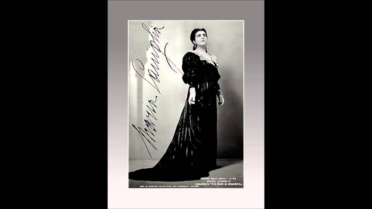 Soprano MARIA CANIGLIA  Un Ballo in Maschera  