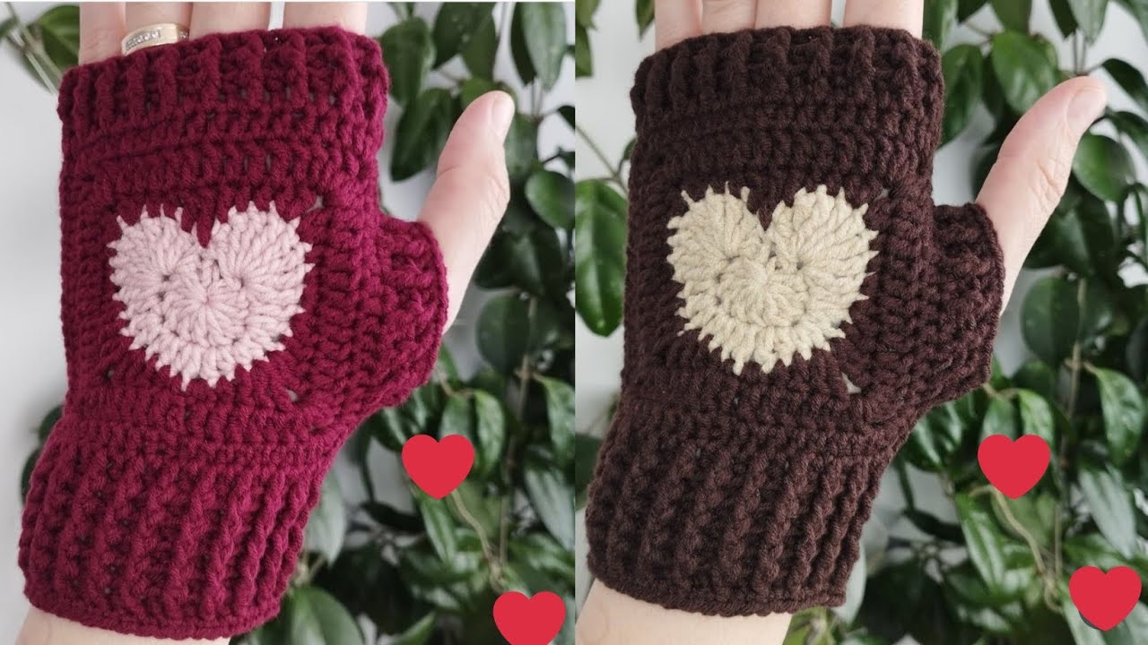 KALPLİ ELDİVEN YAPIMI ❤🧤 PARMAKSIZ ELDİVEN ❤  ÖRGÜ ELDİVEN ❤ CROCHET GLOVES