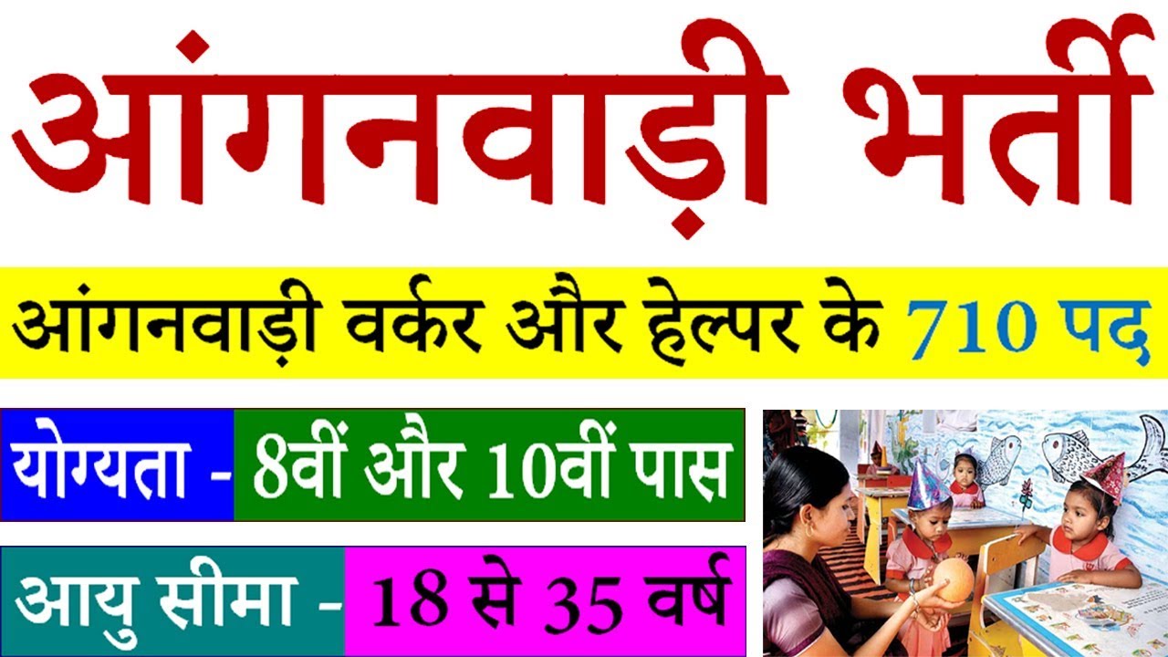 Anganwadi Recruitment 2018-2019 Apply for Anganwadi Worker & Helper 710 Vacancy