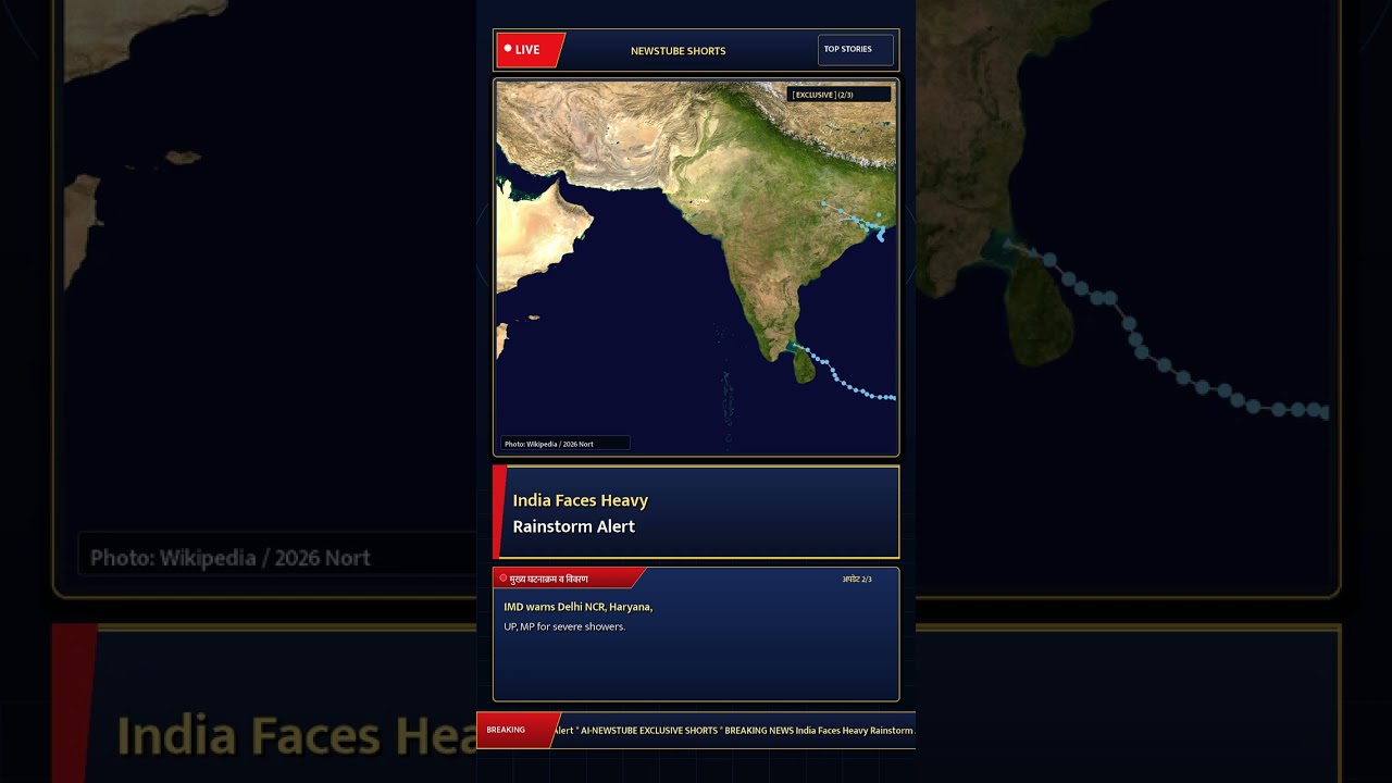 Heavy Rain Alert! India&rsquo;s Cities Brace for Floods 🌧️ #Shorts