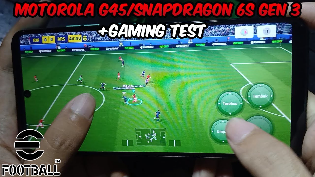 Motorola G45 Efootball Gaming Test on Snapdragon 6s Gen 3