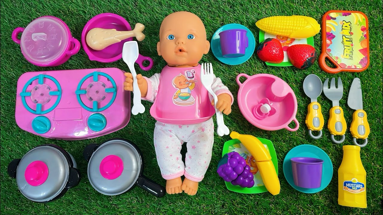 6 Minutes Satisfying with Unboxing Baby Alive Doll Cute Pink Kitchen Play Set Toys ASMR 