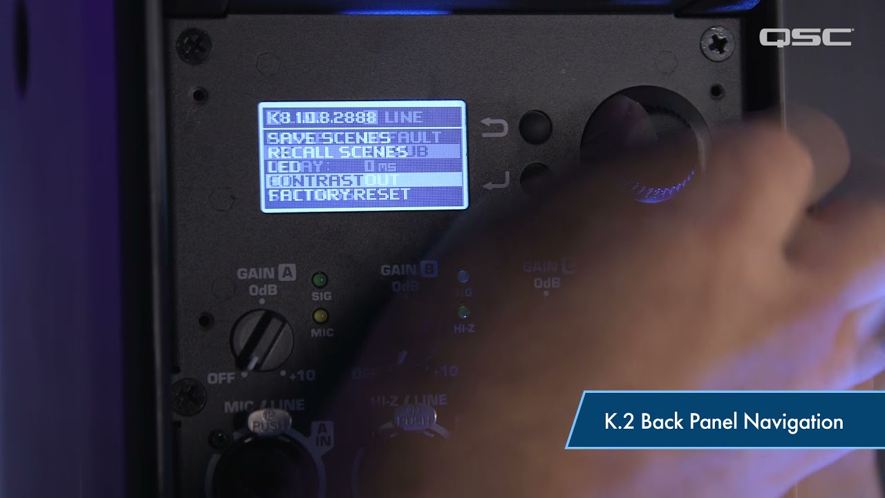 K.2 Series Loudspeaker Menu Navigation - Quick Tip