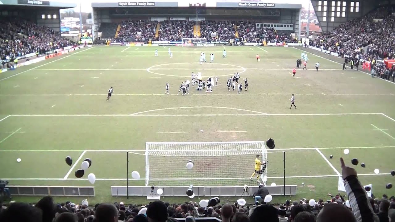 Notts County 1-1 Manchester City, TEAMS COMING OUT THE TUNNEL !!!