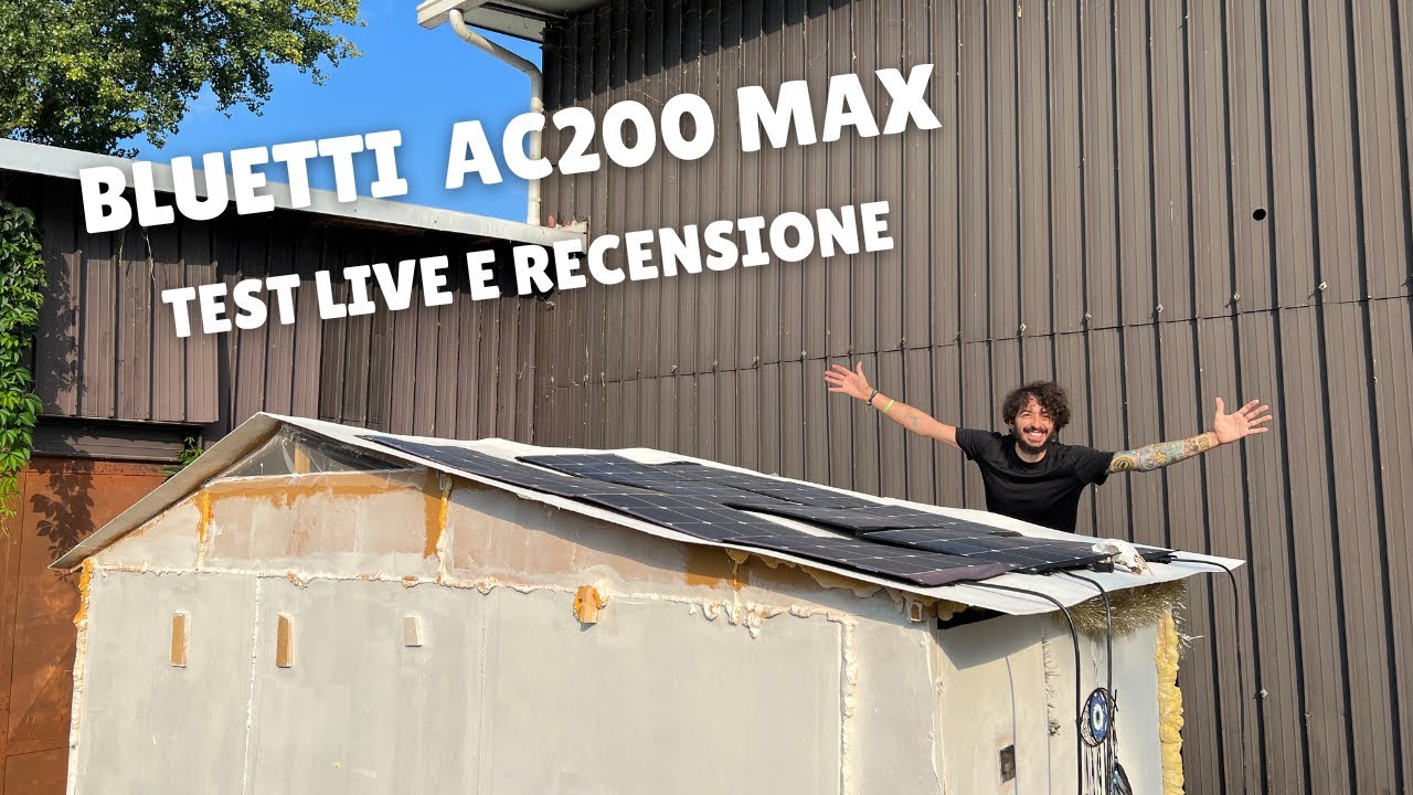 TEST BLUETTI AC200MAX: da 100% a 0% in quanto tempo con i pannelli fotovoltaici collegati?