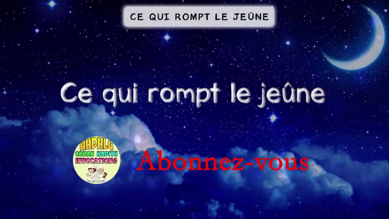 Exemples de ce qui annule le je&ucirc;ne