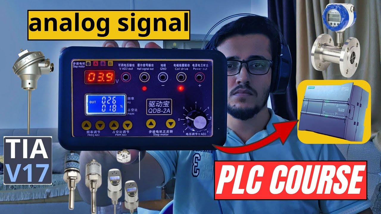 39:اقوى كورس PLC للمبتدئين _ شرح كيفية ربط حساسات Analog مع PLC بشكل عملي _plc course
