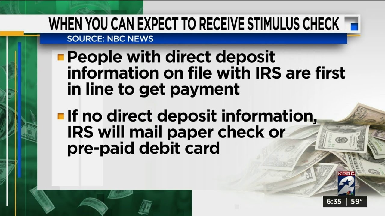 When you can expect to receive stimulus check