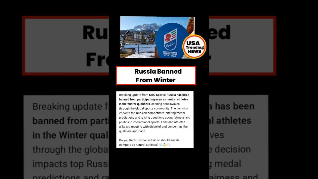 Russia Banned Winter Qualifiers | Neutral Athletes Not Allowed | Breaking Sports News