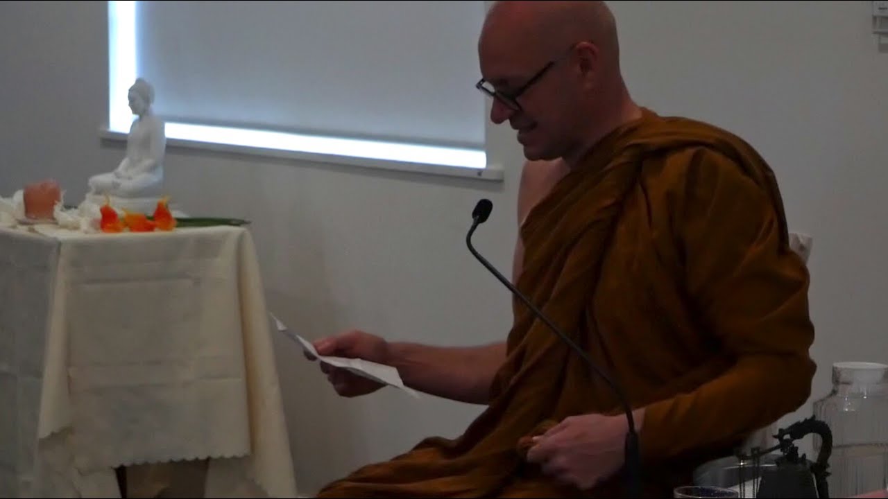 Ajahn Brahmali - Q + A 5th night: Realms, gender, lay stream entry. Sydney NYE Retreat 2024 #15/25