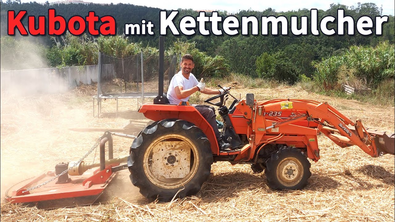 Kubota Kleintraktor - Mit KETTENMULCHER Schnittgut häckseln! - Mähwerk - Kompakttraktor - Hoftraktor