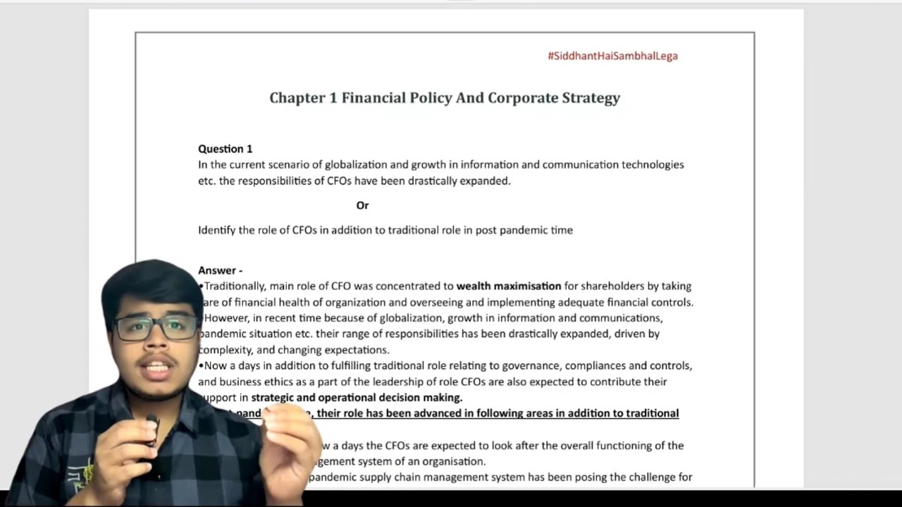 CA Final AFM Theory| Financial Policy & Corporate Strategy