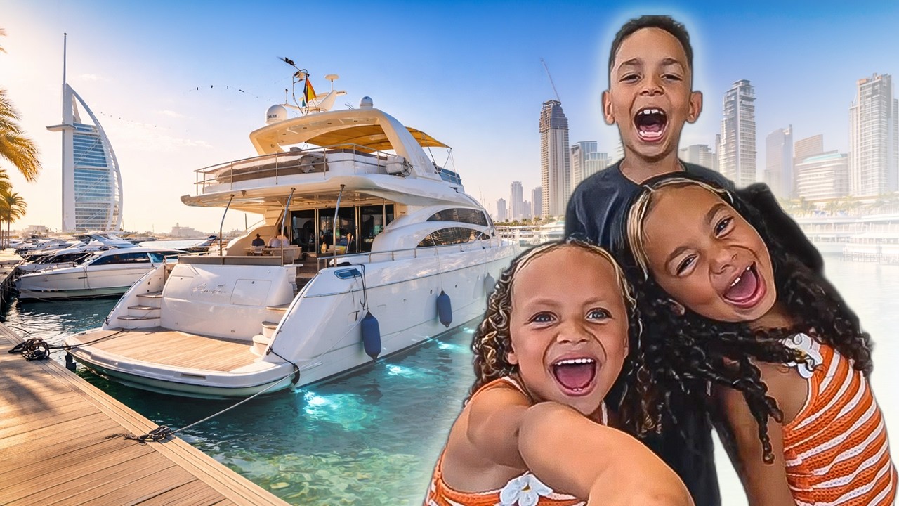 LEVEI AS CRIAN&Ccedil;AS PARA UM IATE DE LUXO EM DUBAI 🇦🇪