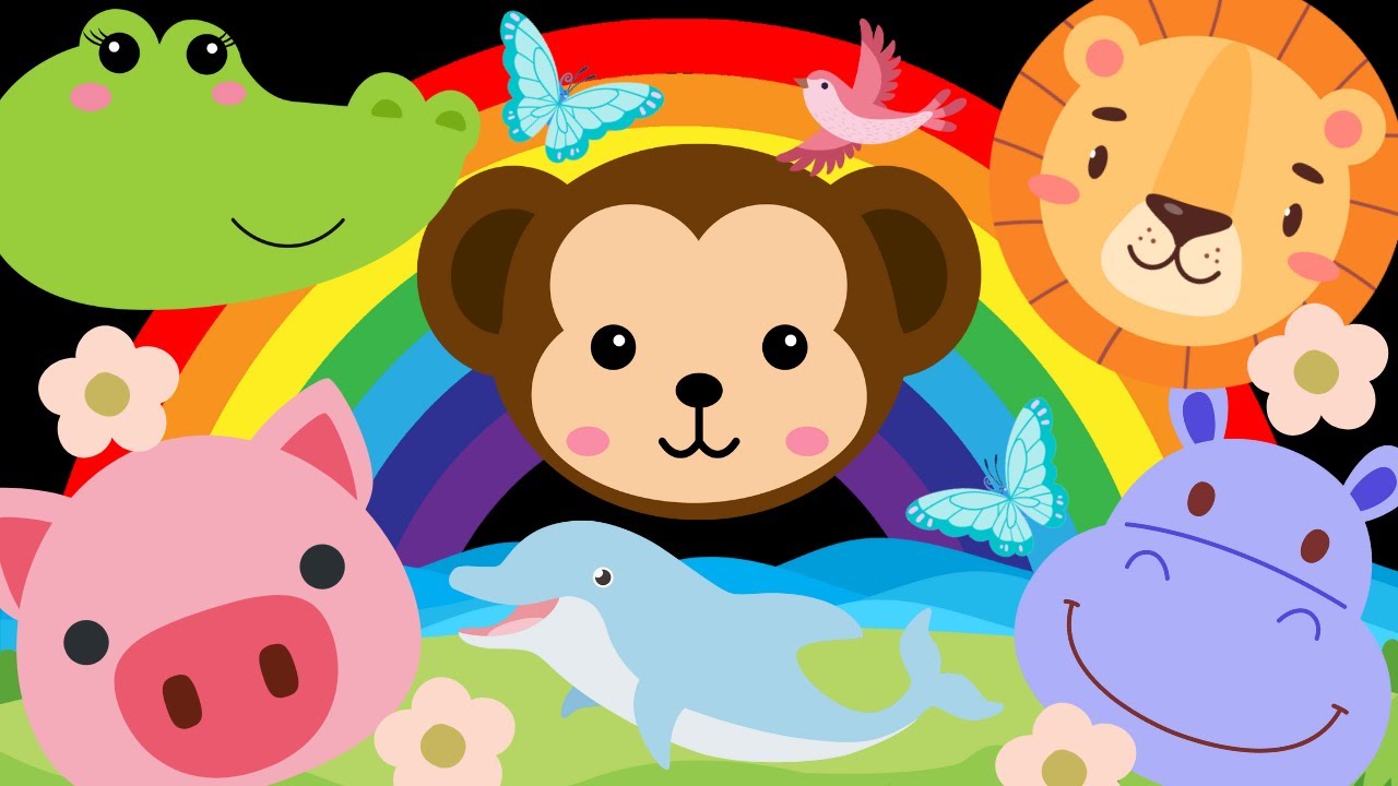 Cute & Friendly Animal Friends | Baby Sensory Adventure | High Contrast | Visual Stimulation