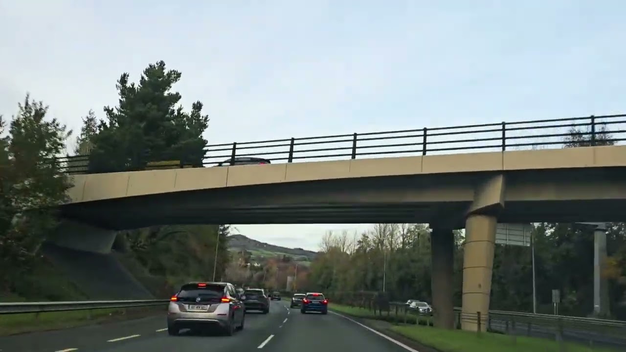 POV Dashcam Drive | Wexford to Dublin Airport | Road Sounds & Country Blues