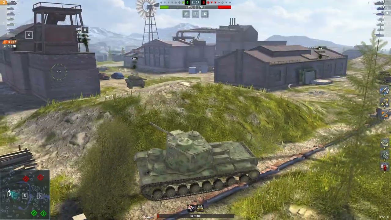 World of Tanks Blitz 9.6 KV-5 FallsCreek 4860dmg 6kills Realistic 1v6 carry