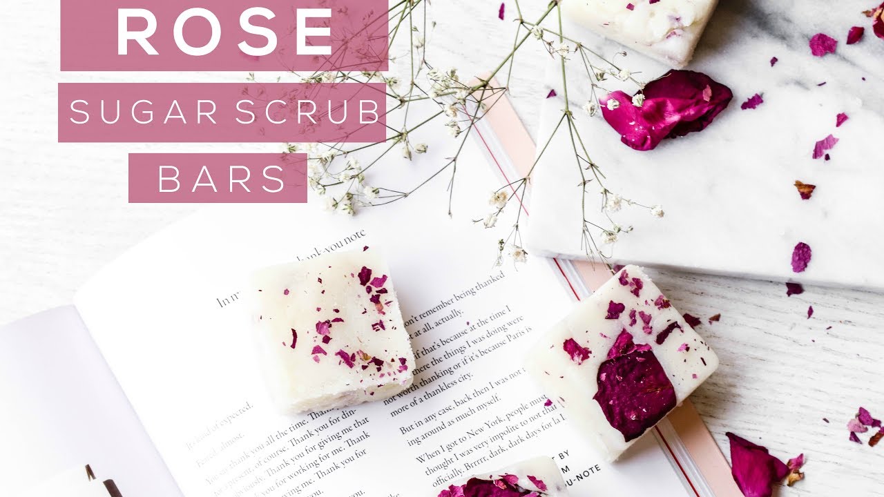 DIY SOLID ROSE SUGAR SCRUB BARS