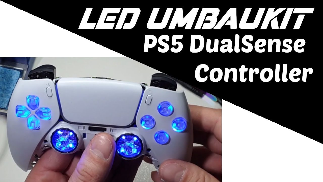 PS5 Led Kit für deinen Controller Umbau aller Tasten mit Farbwechsel und Sensor | Playstation