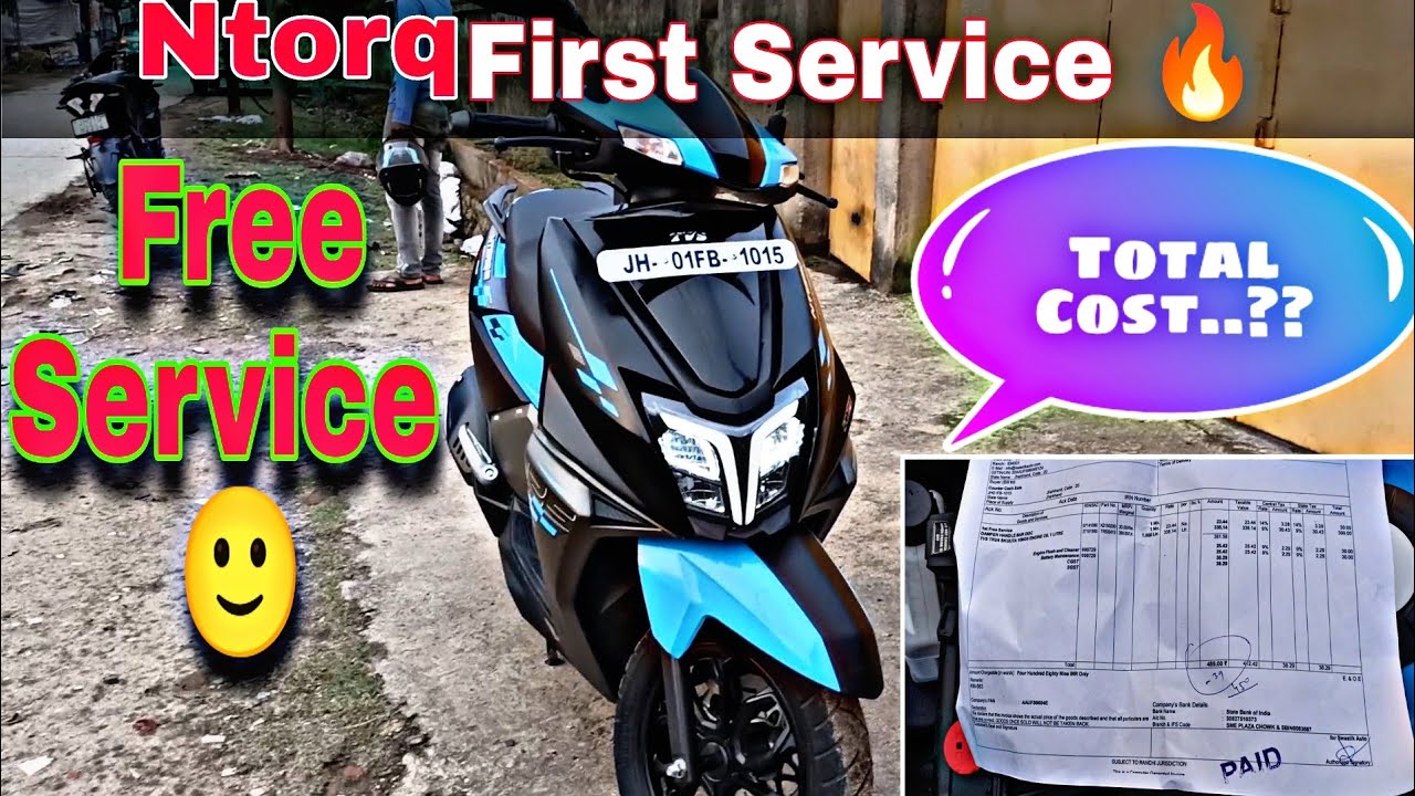 Tvs Ntorq First Service 🔥| 1st Service of TVS Ntorq Race Edition | Total cost..?