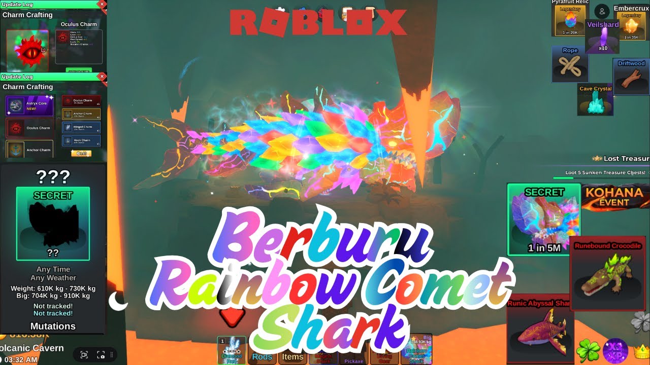 BERBURU RAINBOW COMET SHARK #fishitroblox #roblox #robloxindonesia #mediashareon