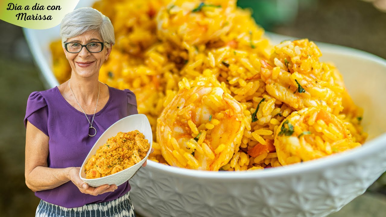 El más delicioso Arroz con Camarones ¡No querrá otra versión!