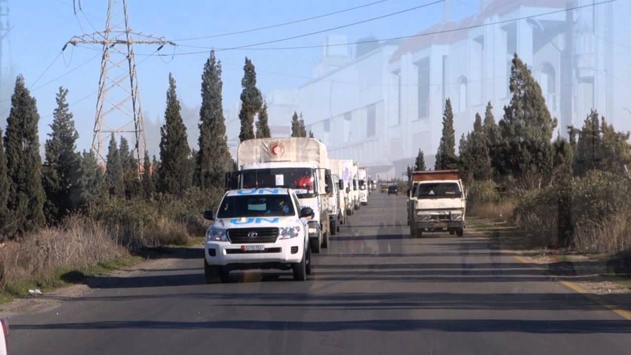 Relief aid convoy reaches Al-Waer, Al-Rabwa and Al-Zarzoria