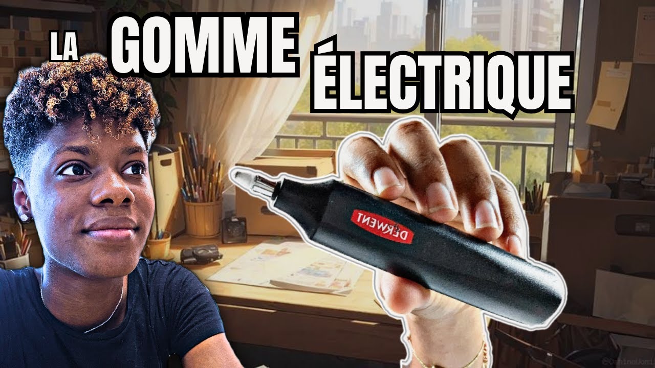La gomme électrique - détails dessin réaliste
