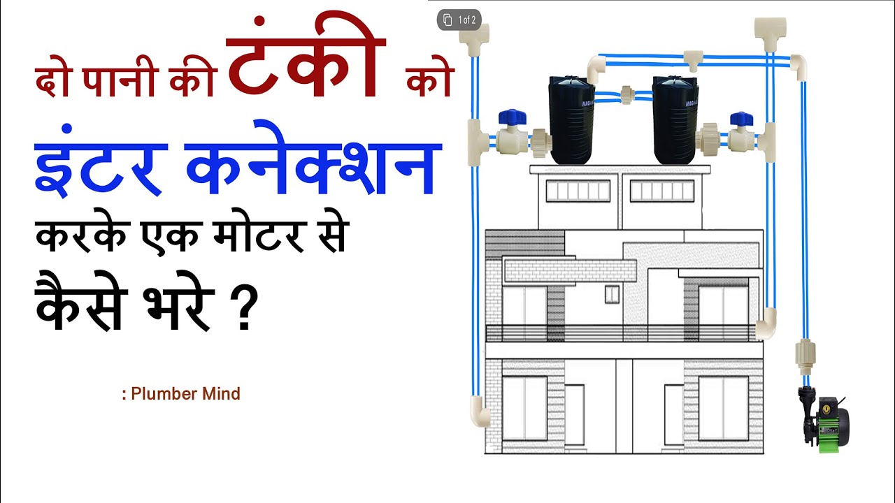 दो अलगअलग टैंक को एक मोटर से केसे भरे