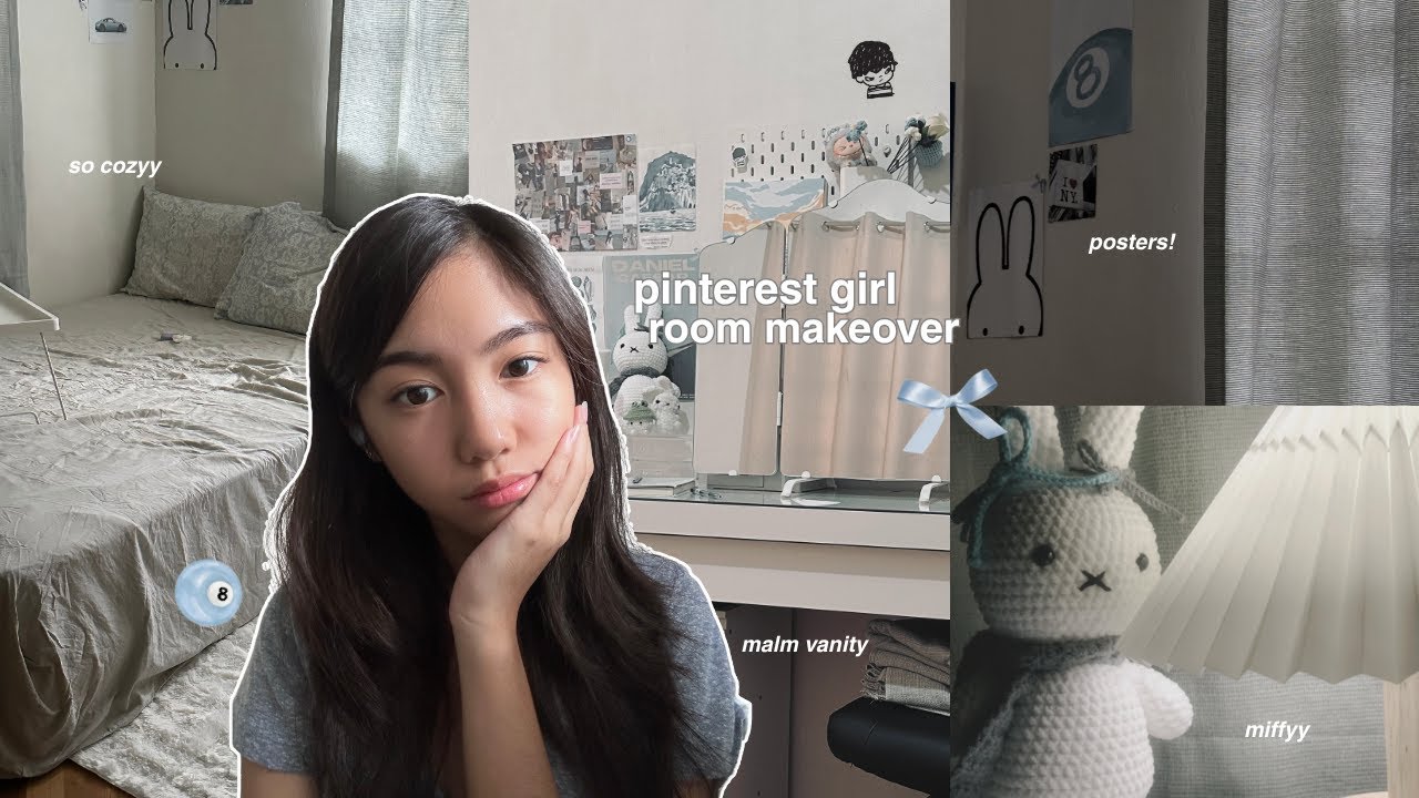 pinterest girl bedroom makeover: hauls, decorating, building furniture, new vanity! 𝜗𝜚⋆₊˚