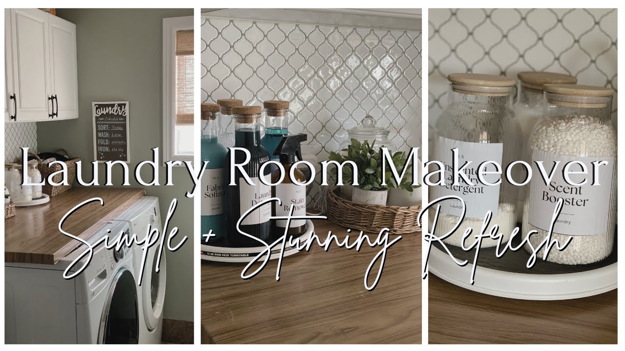 Small Laundry Room Makeover | Budget Friendly Refresh + Organization Hacks