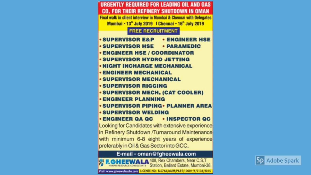 Gulf jobs interviews ::: 06/07/2019