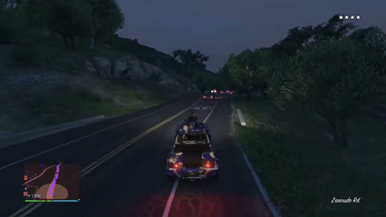Let’s all do a police chase shall we with an insurgent and me on the gun 