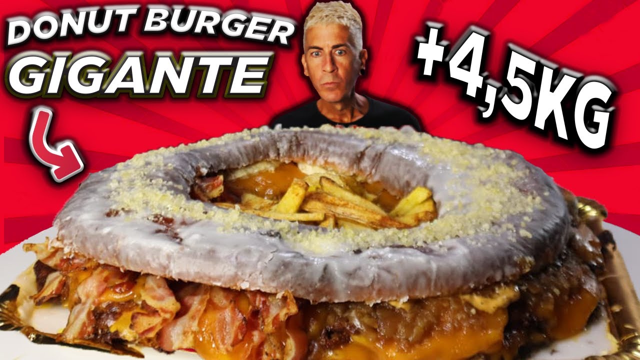 ME ENFRENTO a la DONUT BURGER MÁS GRANDE y BESTIA  de ESPAÑA pesa + de 4,5 KG *núnca antes hecho*