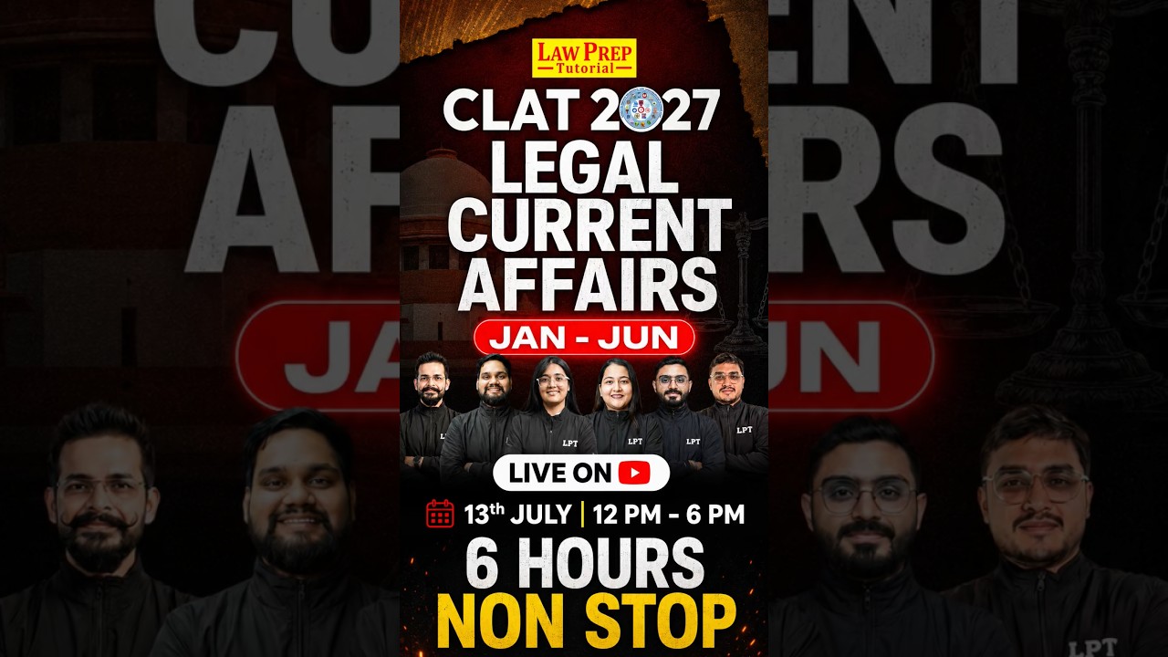 6 Months Current Legal Affairs (Jan to June) for CLAT 2027 #shorts