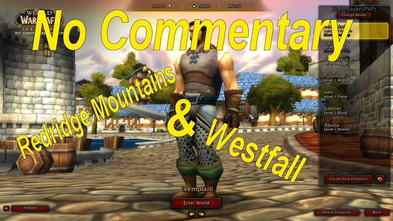 World of Warcraft Classic - Human Leveling (Game Sounds Only)