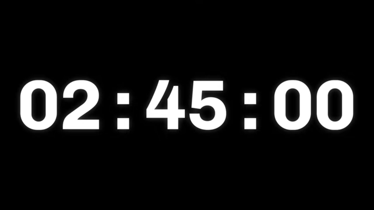 165 Minutes CountDown Timer