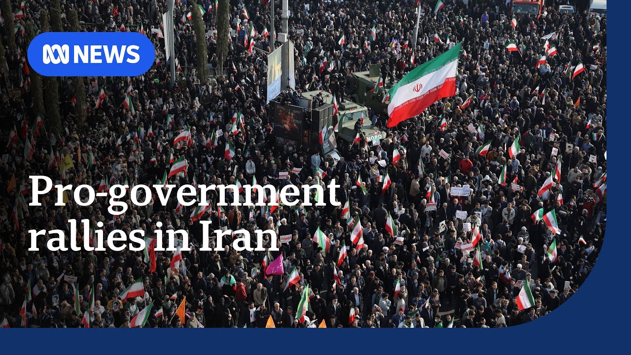 Iranian government airs footage of pro-regime demonstrations | ABC NEWS