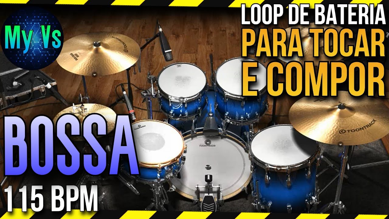 🥁 LOOP de Bateria BOSSA (BOSSA NOVA) para Tocar e Compor | bpm 115 [Atualizado]
