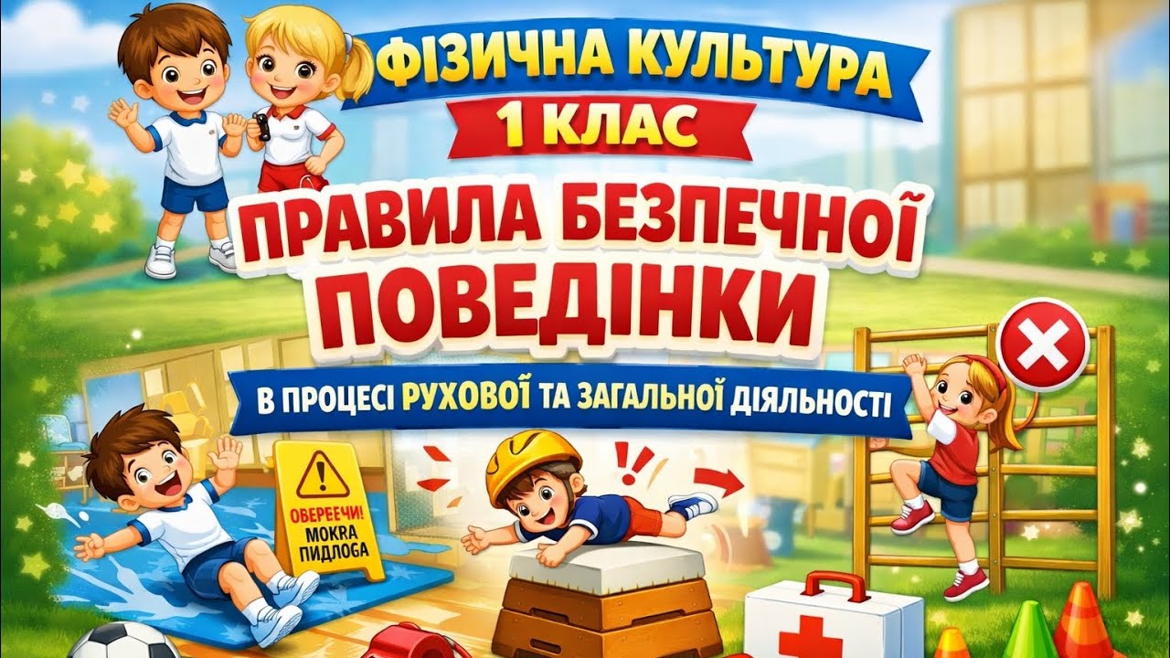 Правила безпечної поведінки в процесі рухової та загаль­ної діяльності | 1  клас | НУШ