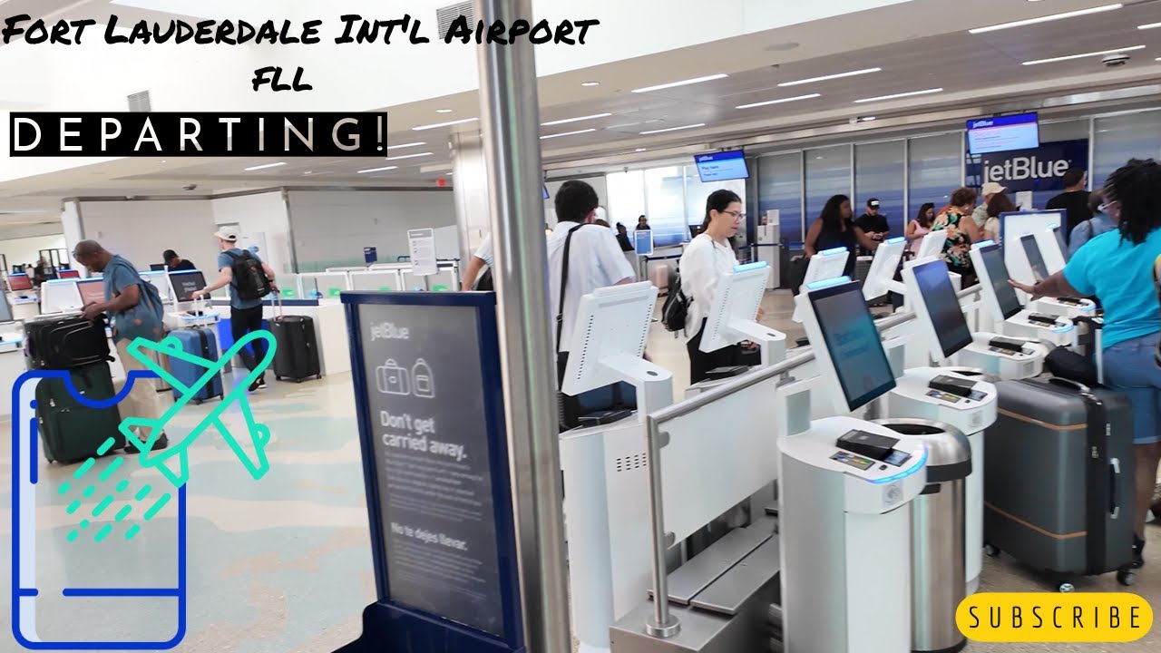 Departing from Fort Lauderdale Int'l Airport (FLL), Terminal 3, JetBlue A320, Takeoff to (PUJ) 4K